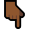 Backhand Index Pointing Down - Medium Black emoji on Microsoft